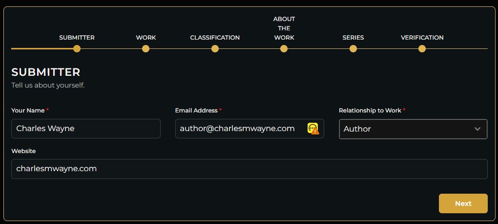 Submission Form 2.0 Submission Form 2.0